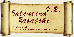 Valentina Rašajski vizit kartica